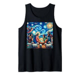 Van-Gogh inspired nativity-Joy to the nativity christmas Tank Top