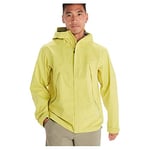 Marmot Men's PreCip Eco Pro Jacket, Waterproof Jacket, Lightweight Hooded Rain Jacket, Windproof Raincoat, Breathable Windbreaker, Ideal for Running and Hiking, Limelight, XXL