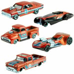 Lot de 5 voitures Hot Wheels 53ème anniversaire série orange et bleue échelle...