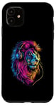 iPhone 11 Lion with Headphones Lion Lover Men Women Case