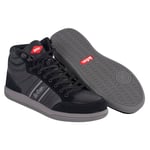 Lee Cooper LCSHOE099 Workwear Mens Work Safety Retro High Top Protective Steel Toecap Midsole Boot Trainer, Black/Grey, 9 UK