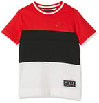 Nike B AIR Top SS T-Shirt Garçon, University Red/Black/Sail/Univ, FR : XS (Taille Fabricant : XS)