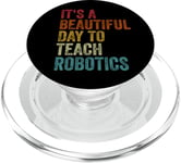 Vintage Robotics Instructor Inspiring Young Innovators Retro PopSockets PopGrip for MagSafe