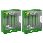 GP ReCyko+ AAA HR03 950mAh Rechargeable Batteries x 8 *High Capacity*