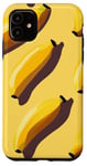 Coque pour iPhone 11 Forme simple de banane minimaliste à motif de fruits