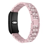 18 mm Huawei TalkBand B5 strassarmband i rostfritt stål - Rosa