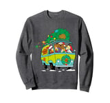 Christmas Scooby Doo Mystery Machine Gang Tree on Van Sweatshirt