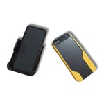 COQUE RENFORCE STANLEY CLIP CEINTURE POUR APPLE IPHONE 5 5S SE 2016 NOIR JAUNE