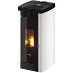 Poêle à granulés étanche Steel 9 Bi-Flux Blanc - 8,5 kW - Freepoint