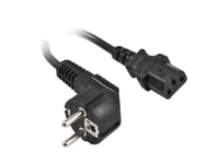 Nettkabel 230V Jordingskontakt Cee7 Plugger Kalde Enheter Iecc13 Stikkontakt 05M Sort Synergy 21