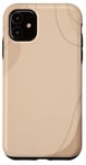 Coque pour iPhone 11 Marron clair et noisette formes géométriques Art contemporain