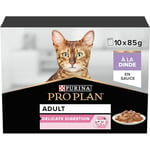 PRO PLAN Adulte Delicate Digestion Dinde en Sauce 10x85g