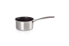 Le Creuset 3-Ply Stainless Steel Non-Stick Milk Pan, 14 x 8.5 cm, 96201214001000, Silver