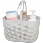 Panier de douche portable, panier de rangement en plastique avec poignées, bacs de rangement pour cuisine, salle de bain, dortoir universitaire,