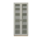 Asplund - Snow Cabinet F D42 Glass Doors - Light Grey, Ek Sockel - Vitrineskap -  Thomas Sandell & Jonas Bohlin - Grå - MDF/Tre