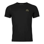 Ortovox 120 Cool Tec Mountain Stripe TS - T-shirt en laine mérinos homme Black Raven S