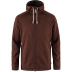 Fjällräven Mens Övik Fleece Hoodie   - Rød    - M