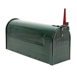 Boite aux lettres style americain design boite postale sur pied us mailbox vert