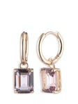 Lauren Ralph Lauren Pink Stone Charm Huggie Hoop Earrings, Gold/Pink