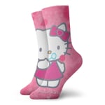 LREFON Chaussettes de Compression Chaussettes Hello-Kitty Crew Drôle Casual Unisexe Impression Cheville Sport Sock