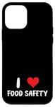 Coque pour iPhone 12 mini I Love Food Safety – Heart – Inspector Inspection Cook Chef