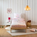 Caradou® Parure de lit enfant rose avec couette motif princesse shine 90x190cm