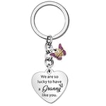 HULALA Granny Keyring Granny Birthday Mothers Day Christmas Gifts from Grandchildren Love Women Key Ring Keychain Presents We are So Lucky to Have A Granny Like You