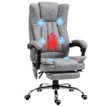 6-Point Vibrating Massage Office Chair with Microfibre Upholstery Arms