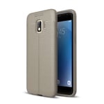 Samsung Galaxy J2 Core      Leather Texture Case    Grey