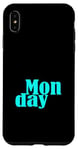 Coque pour iPhone XS Max Graphique de couleur turquoise Turquoise Monday