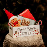 Christmas Treat Box Hamper Wooden Movie Night Decoration Kids Festive DIY Xmas