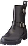 Timberland Women's Carnaby Cool Biker Boot Ankle, Jet Black, 4 UK