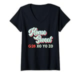 Womens 3-D Printer Home Sweet G28 XO YO ZO GCode 3D Prints V-Neck T-Shirt