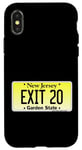 Coque pour iPhone X/XS Plaque d'immatriculation New Jersey NJ GSP Parkway Sortie 20