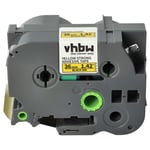 vhbw 1x Ruban compatible avec Brother PT P900W, P950NW, P950W imprimante d'étiquettes 8m x 36mm Noir sur Jaune, extraforte, laminée