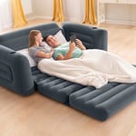 Intex 2in1 King Size Inflatable Pull Out Sofa Bed Sleep Away Futon Camping Guest