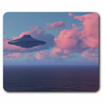 Computer Mouse Mat - Alien Spacecraft Space Sci-Fi Office Gift #8129