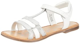 KICKERS Garçon Fille DIAMANTO Sandale, Blanc Argent, 24 EU