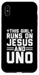 Coque pour iPhone XS Max Cette fille court sur Jesus and Uno, jeu de cartes chrétien amusant