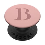 Lettre B Monogramme Nom Initiale B Rose Marron Cadeau pour elle PopSockets PopGrip Adhésif