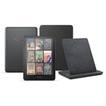 Kindle Colorsoft Signature Edition (32 GB) sans publicité, une couverture en tissu Amazon et une station de chargement sans fil Made for Amazon