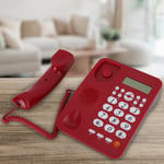 Red Desk Phone Home Business Landline Wired Telephone Caller Id Fixed Landline