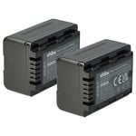 vhbw 2x Batterie remplacement pour Panasonic VW-VBK180, VW-VBK180-K pour caméra vidéo caméscope (1600mAh, 3,6V, Li-ion) avec puce d'information