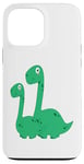 iPhone 13 Pro Max Green baby and mom dinosaur family Brachiosaurus Case