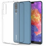 Official Huawei P20 Pro Streamlined Slim Silicone Rubber Gel Case Cover - Clear