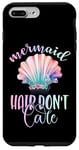 iPhone 7 Plus/8 Plus Black Mermaid Hair Dont Care,Rainbow Mermaid Hair Don't Care Case