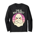 This Is Boo Sheet grumpy female ghost Vintage Halloween girl Long Sleeve T-Shirt