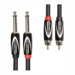 Roland 5FT / 1.5M Dual 1/4" Jack to Dual RCA Phono Cable