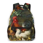 LNLN Sac à Dos décontracté pour Les Filles Colored Chicken Nest Painting Laptop Backpack School Backpack for Men Women Lightweight Travel Casual Durable Daily Daypack College Student Rucksack 11 5i