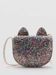 Mango Glitter Cat Ears Crossbody Bag, Multi